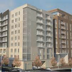 Brookwood Residential, Atlanta, GA, TX (182,000 sq. ft. – 11 Levels): Two-way slabs with isolated and continuous drops, beams and transfer girders. Podium supports 8 levels of a light gage steel structure